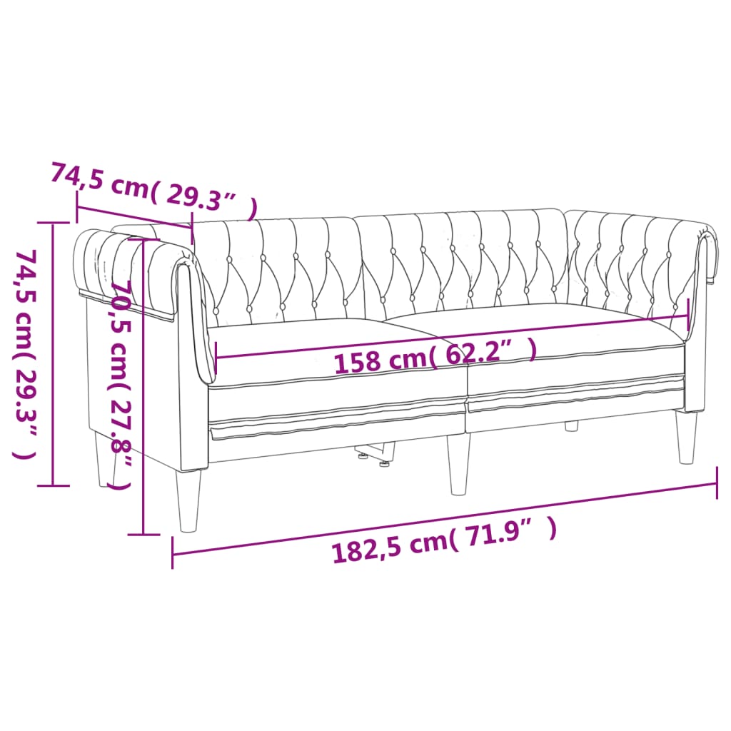 3-Delige Loungeset Stof