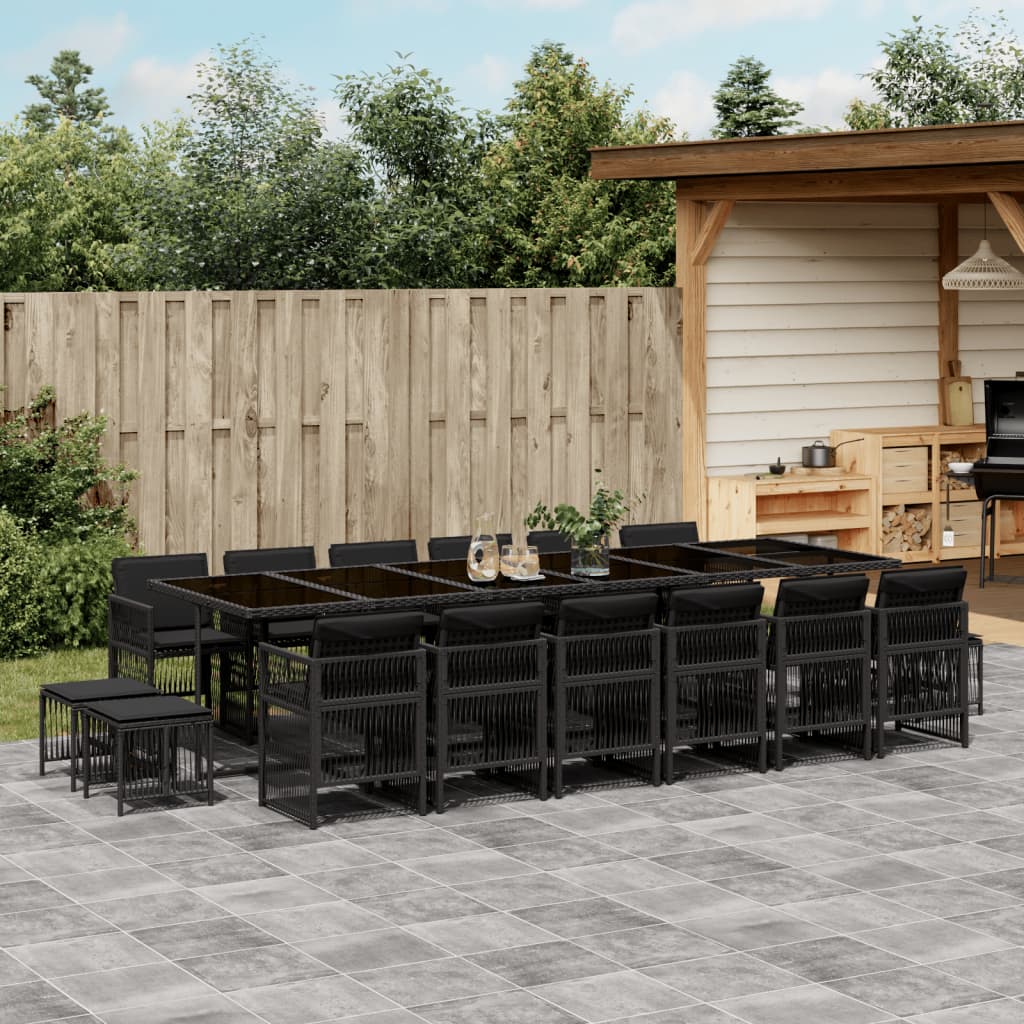 11-Delige Tuinset Met Kussens Poly Rattan