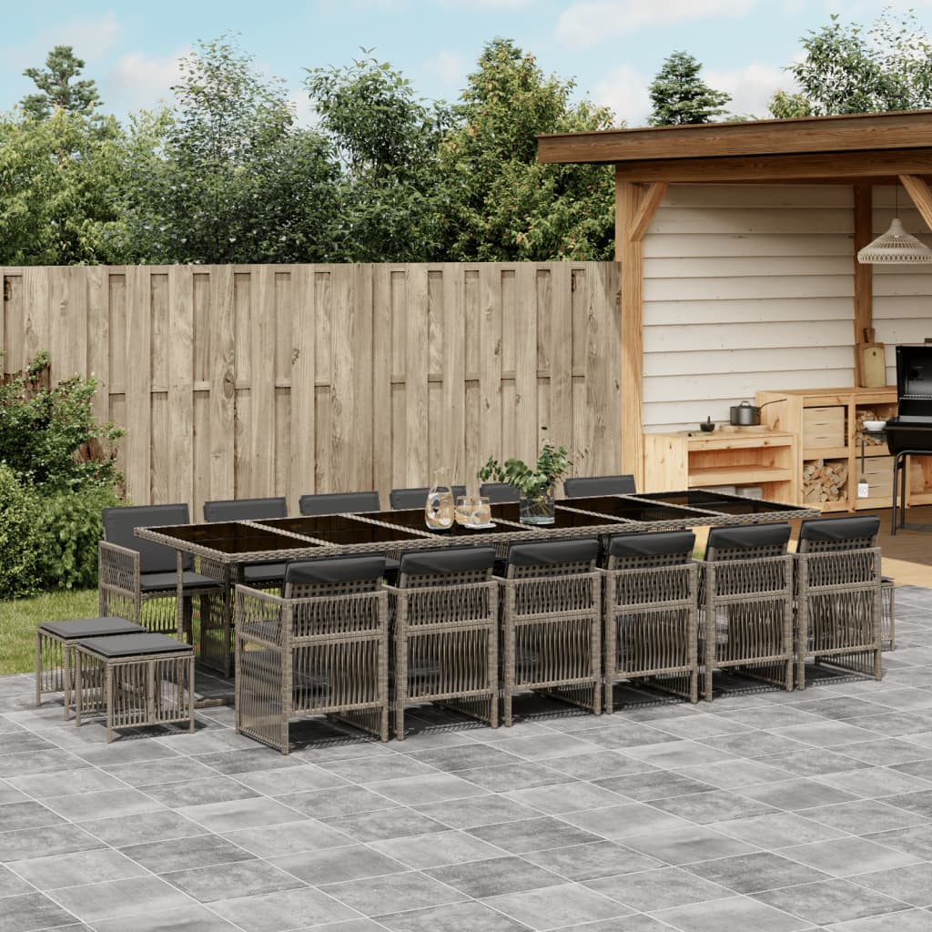 11-Delige Tuinset Met Kussens Poly Rattan