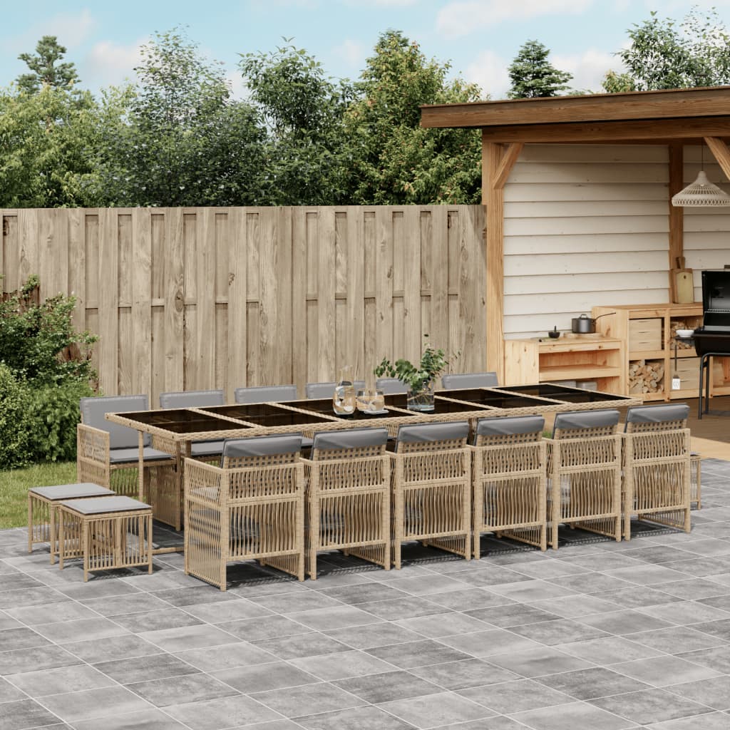 11-Delige Tuinset Met Kussens Poly Rattan