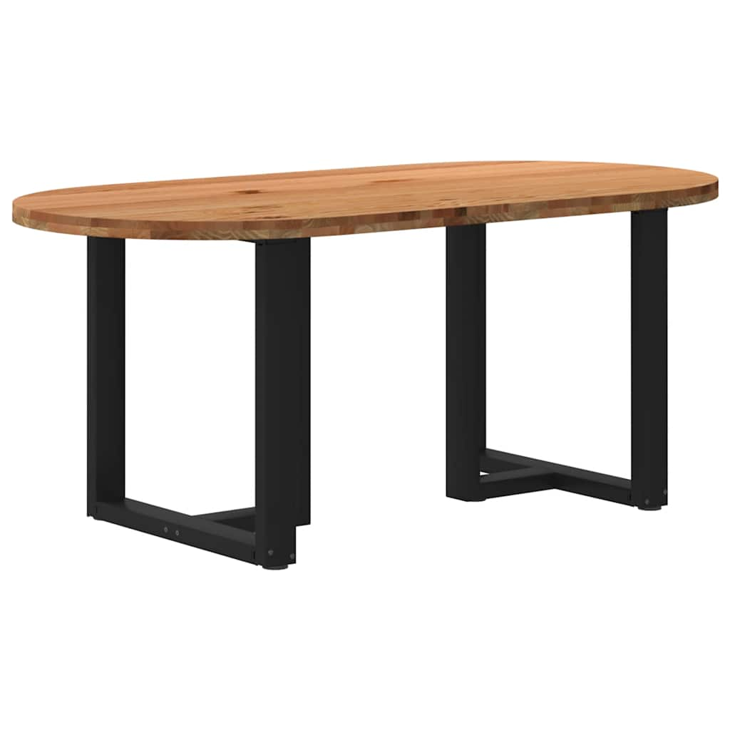 Eettafel Ovaal Massief Eikenhout Lichtbruin