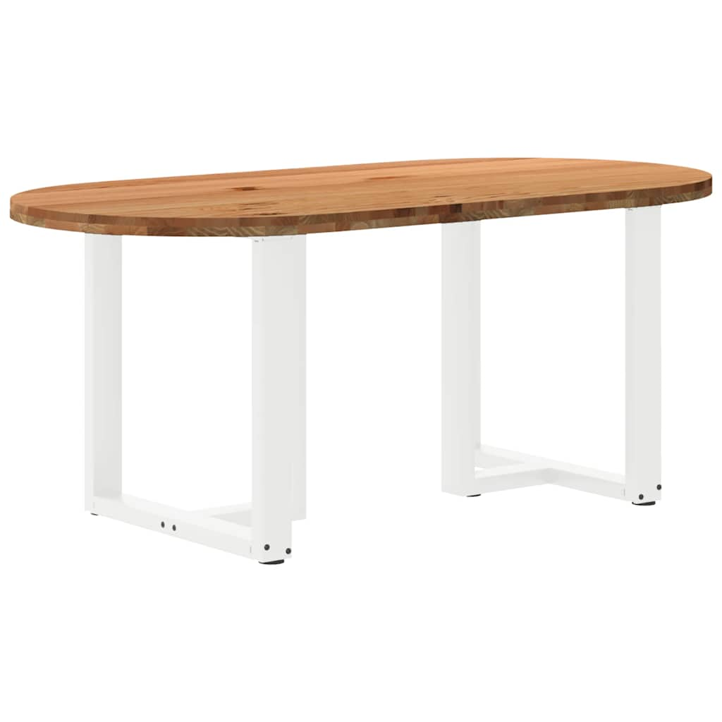 Eettafel Ovaal Massief Eikenhout Lichtbruin