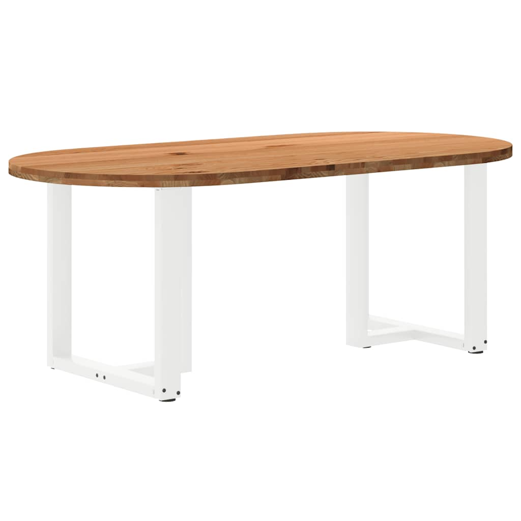 Eettafel Ovaal Massief Eikenhout Lichtbruin