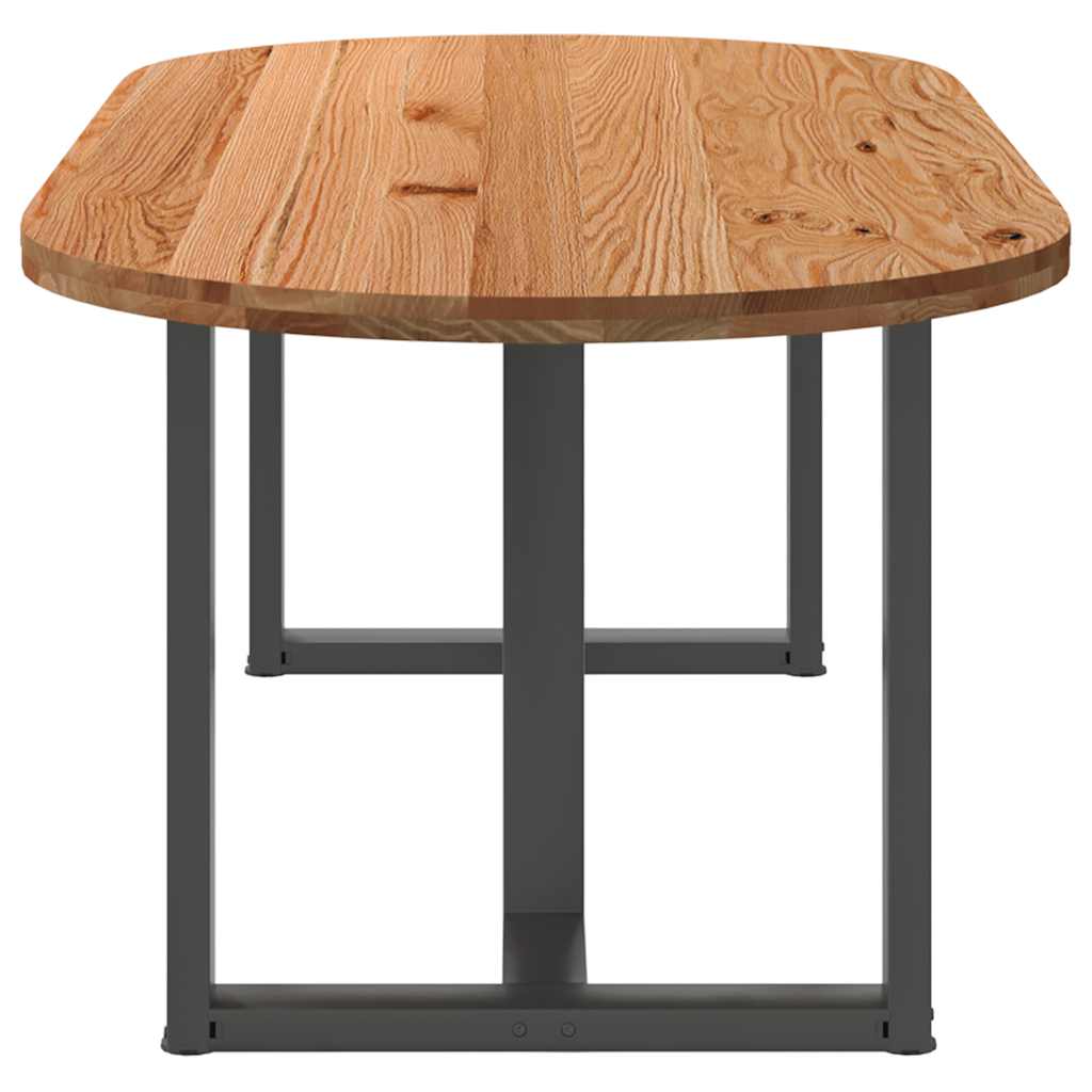 Eettafel Ovaal Massief Eikenhout Lichtbruin