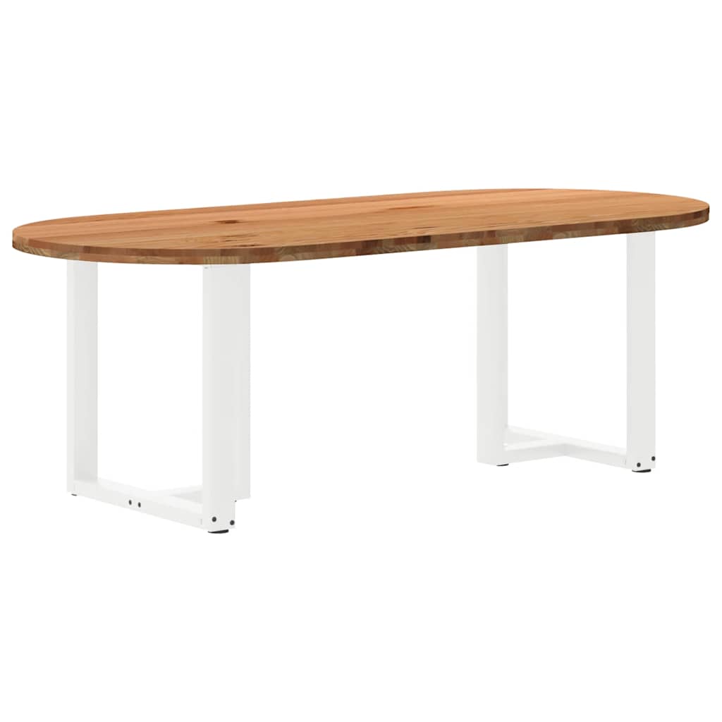 Eettafel Ovaal Massief Eikenhout Lichtbruin