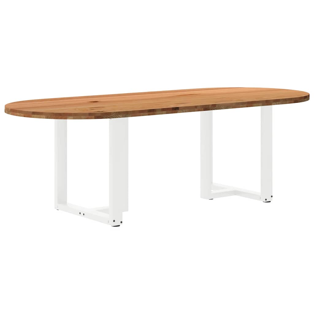 Eettafel Ovaal Massief Eikenhout Lichtbruin