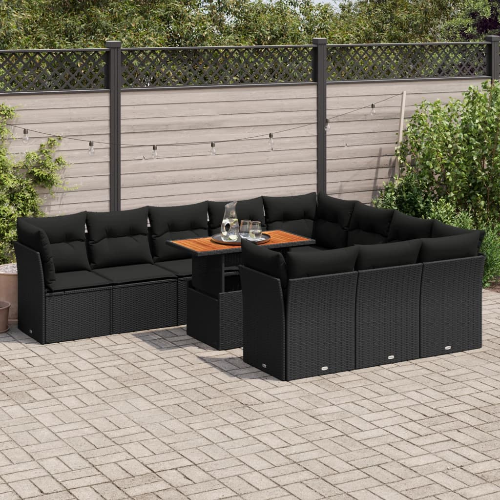 1 Tuinset Met Kussens Poly Rattan